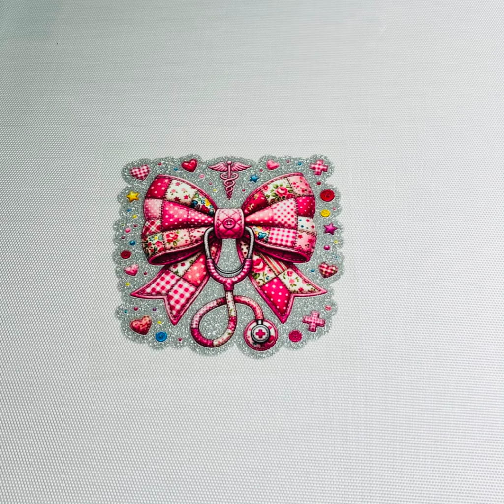 4inch Decals Shiny Glitter Cup Wraps, Water Proof, Nurse