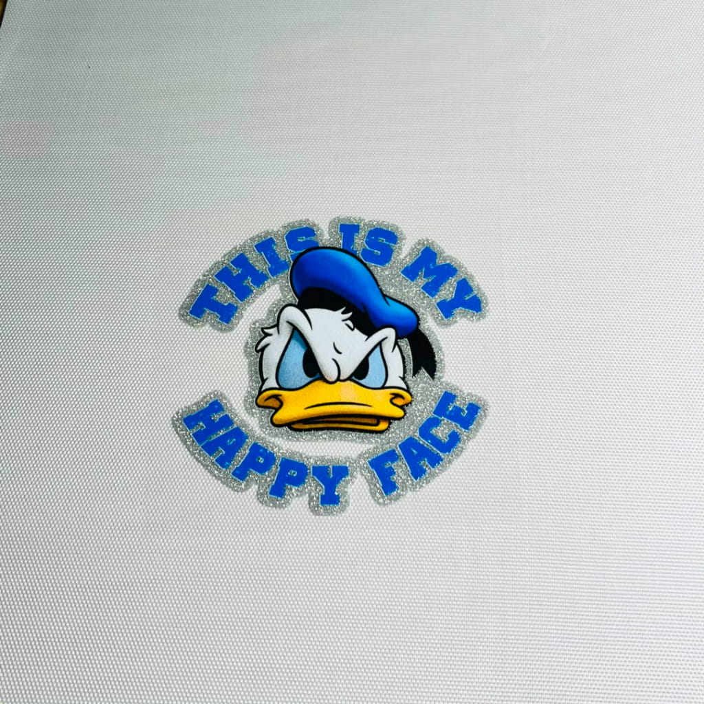 4inch Decals Shiny Glitter Cup Wraps, Water Proof, Cartoon, Donald Duck