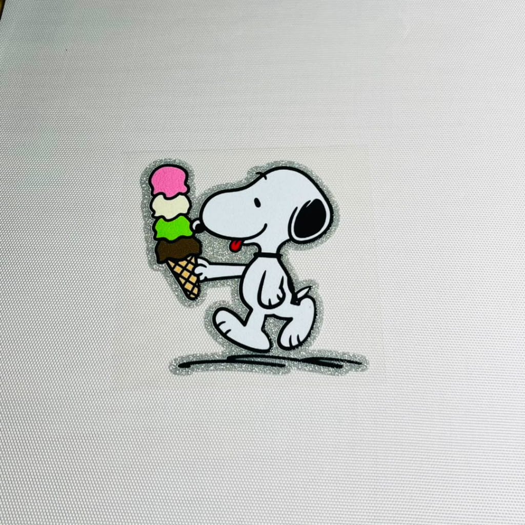 4inch Decals Shiny Glitter Cup Wraps, Water Proof,Cartoon ,Snoopy