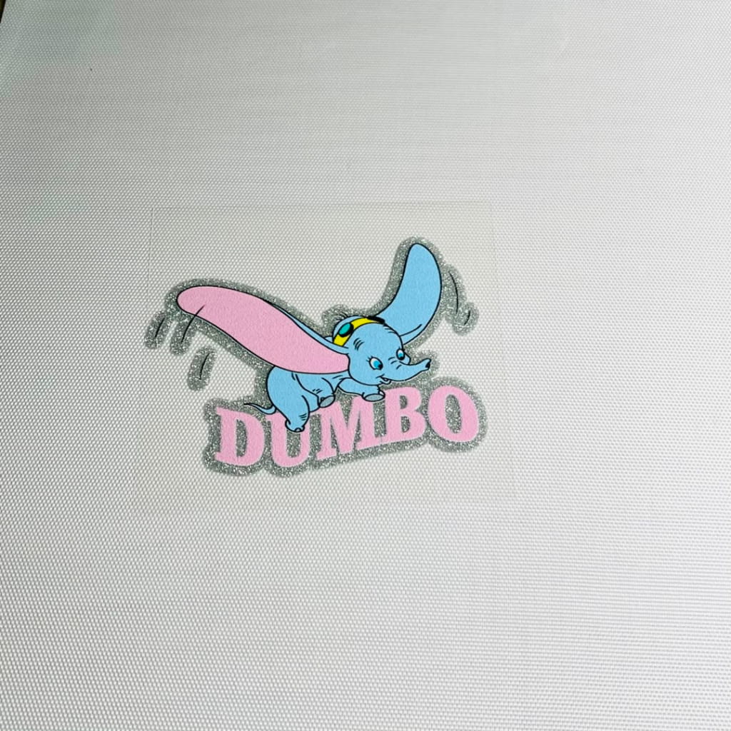 4inch Decals Shiny Glitter Cup Wraps, Water Proof, Cartoon ,Dumbo