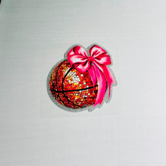 4inch Decals Shiny Glitter Cup Wraps, Water Proof, Basketball