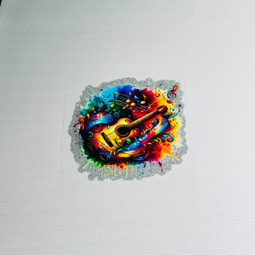 4inch Decals Shiny Glitter Cup Wraps, Water Proof, Violin