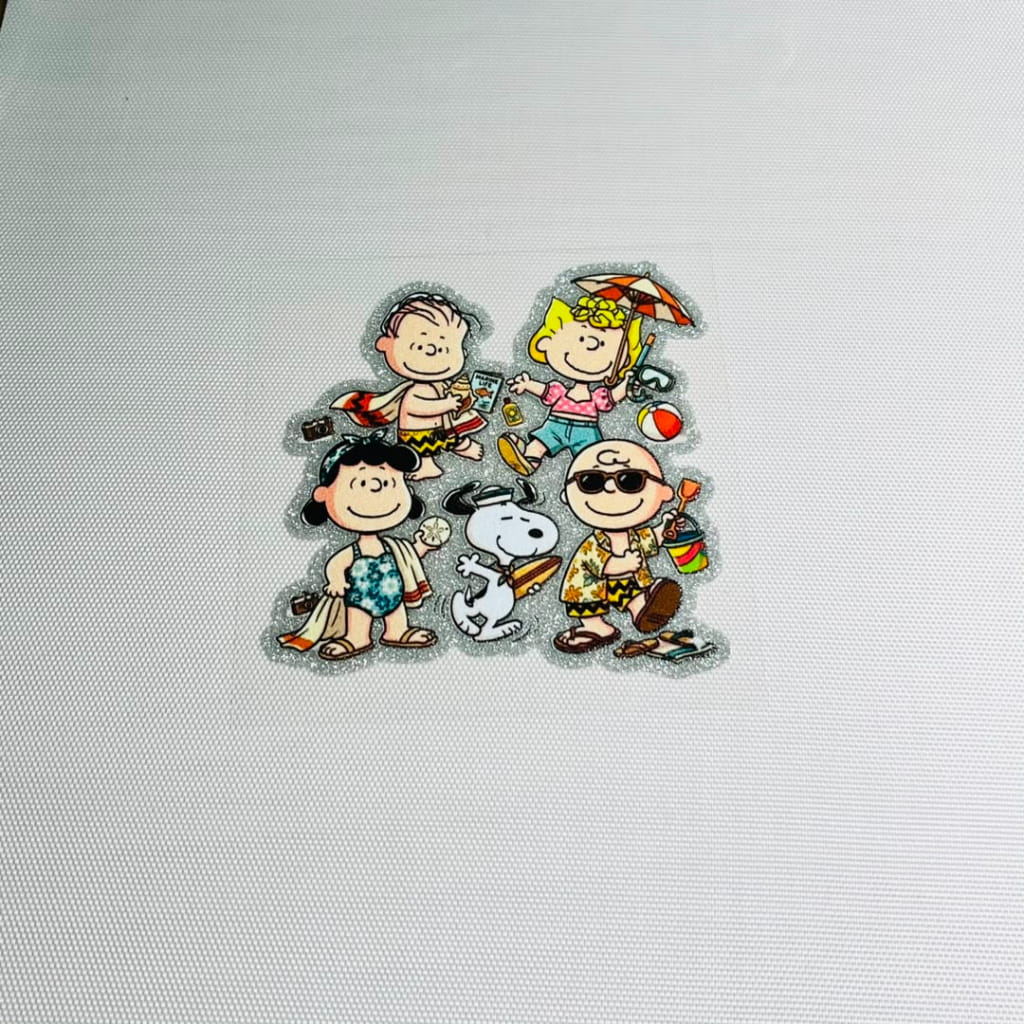 4inch Decals Shiny Glitter Cup Wraps, Water Proof,Cartoon ,Snoopy