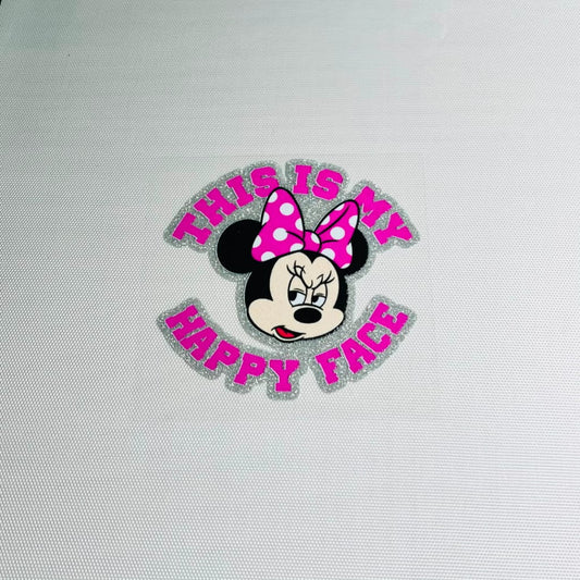 4inch Decals Shiny Glitter Cup Wraps, Water Proof,Cartoon ,Minnie