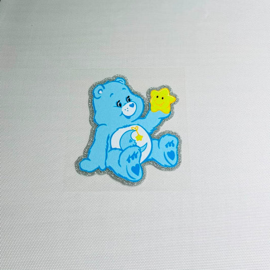 4inch Decals Shiny Glitter Cup Wraps, Water Proof, Cartoon ,Care Bear