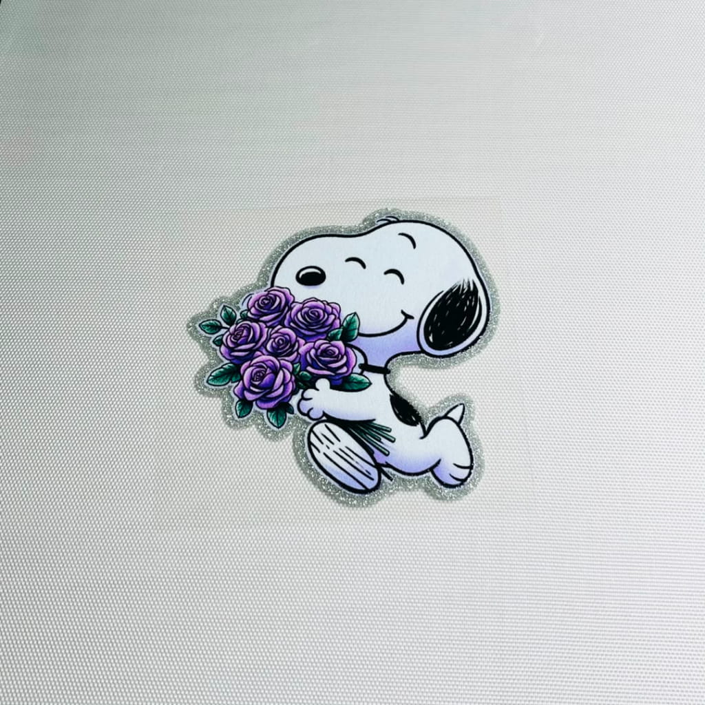 4inch Decals Shiny Glitter Cup Wraps, Water Proof,Cartoon ,Snoopy