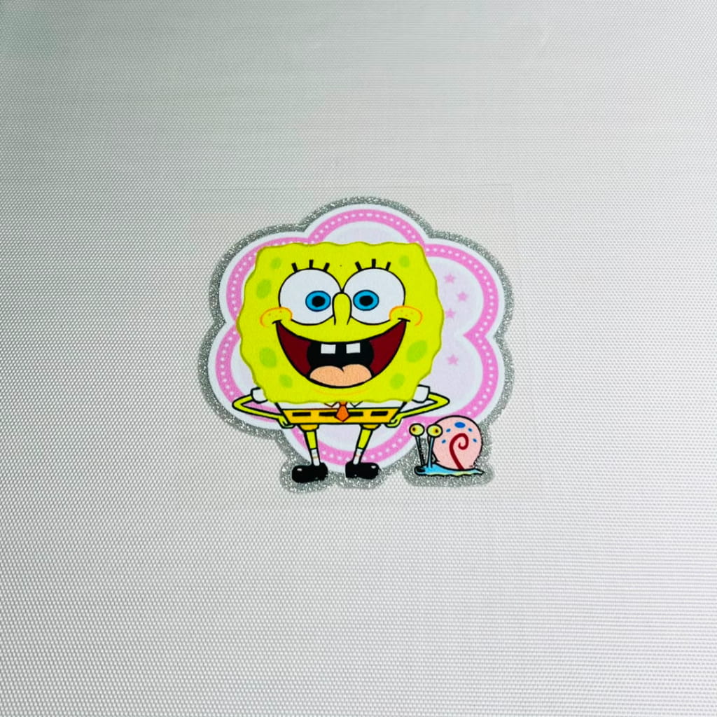4inch Decals Shiny Glitter Cup Wraps, Water Proof, Cartoon ,Spongebob