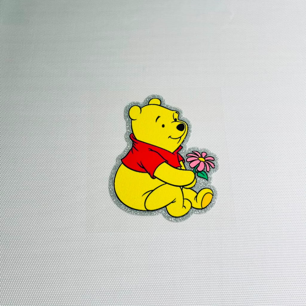 4inch Decals Shiny Glitter Cup Wraps, Water Proof, Cartoon, Winnie Pooh