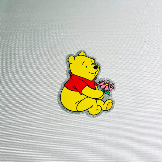 4inch Decals Shiny Glitter Cup Wraps, Water Proof, Cartoon, Winnie Pooh
