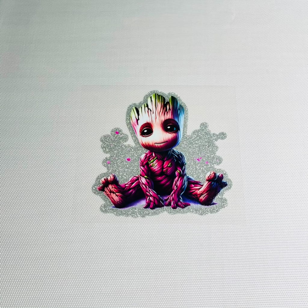 4inch Decals Shiny Glitter Cup Wraps, Water Proof, Cartoon ,Baby Groot