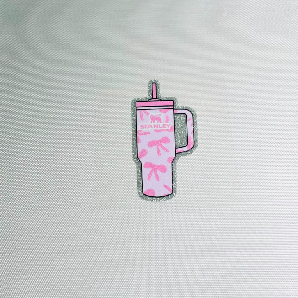 4inch Decals Shiny Glitter Cup Wraps, Water Proof, Drinking, Stanley Cup