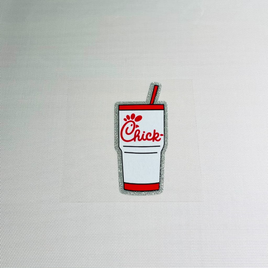 4inch Decals Shiny Glitter Cup Wraps, Water Proof, Drinking, Chick