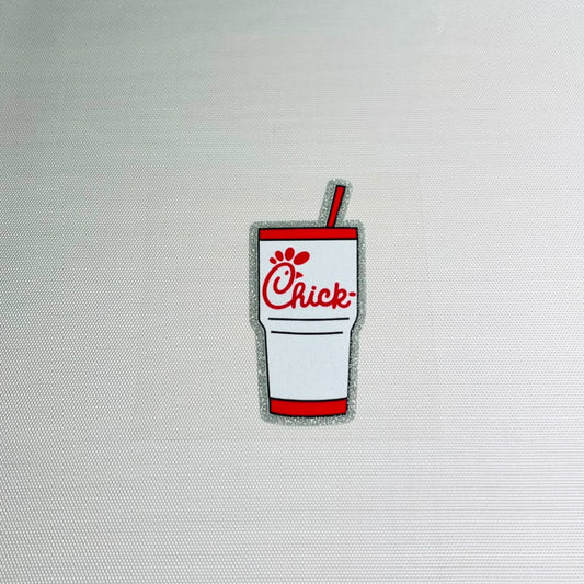 4inch Decals Shiny Glitter Cup Wraps, Water Proof, Drinking, Chick