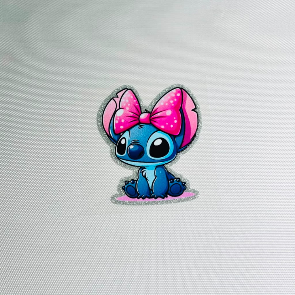4inch Decals Shiny Glitter Cup Wraps, Water Proof,Cartoon ,Stitch