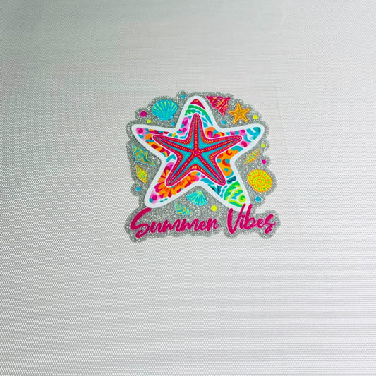 4inch Decals Shiny Glitter Cup Wraps, Water Proof,Summer