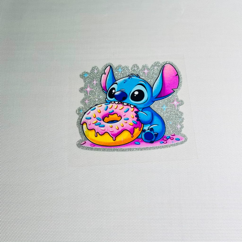 4inch Decals Shiny Glitter Cup Wraps, Water Proof,Cartoon ,Stitch