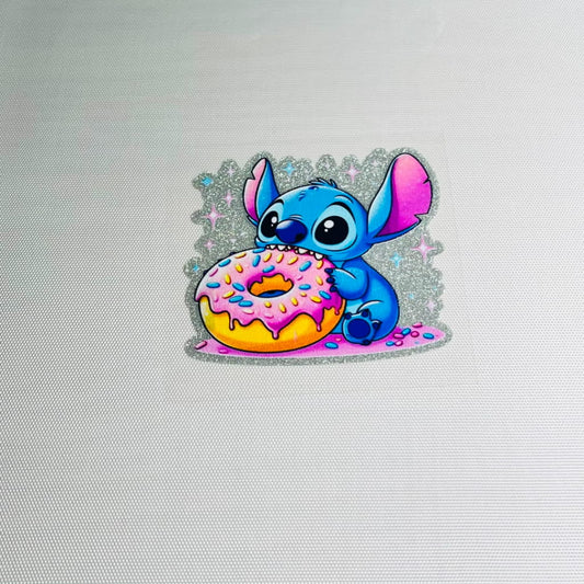 4inch Decals Shiny Glitter Cup Wraps, Water Proof,Cartoon ,Stitch