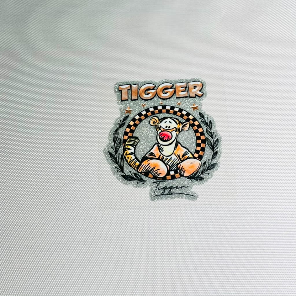 4inch Decals Shiny Glitter Cup Wraps, Water Proof, Cartoon ,Tigger