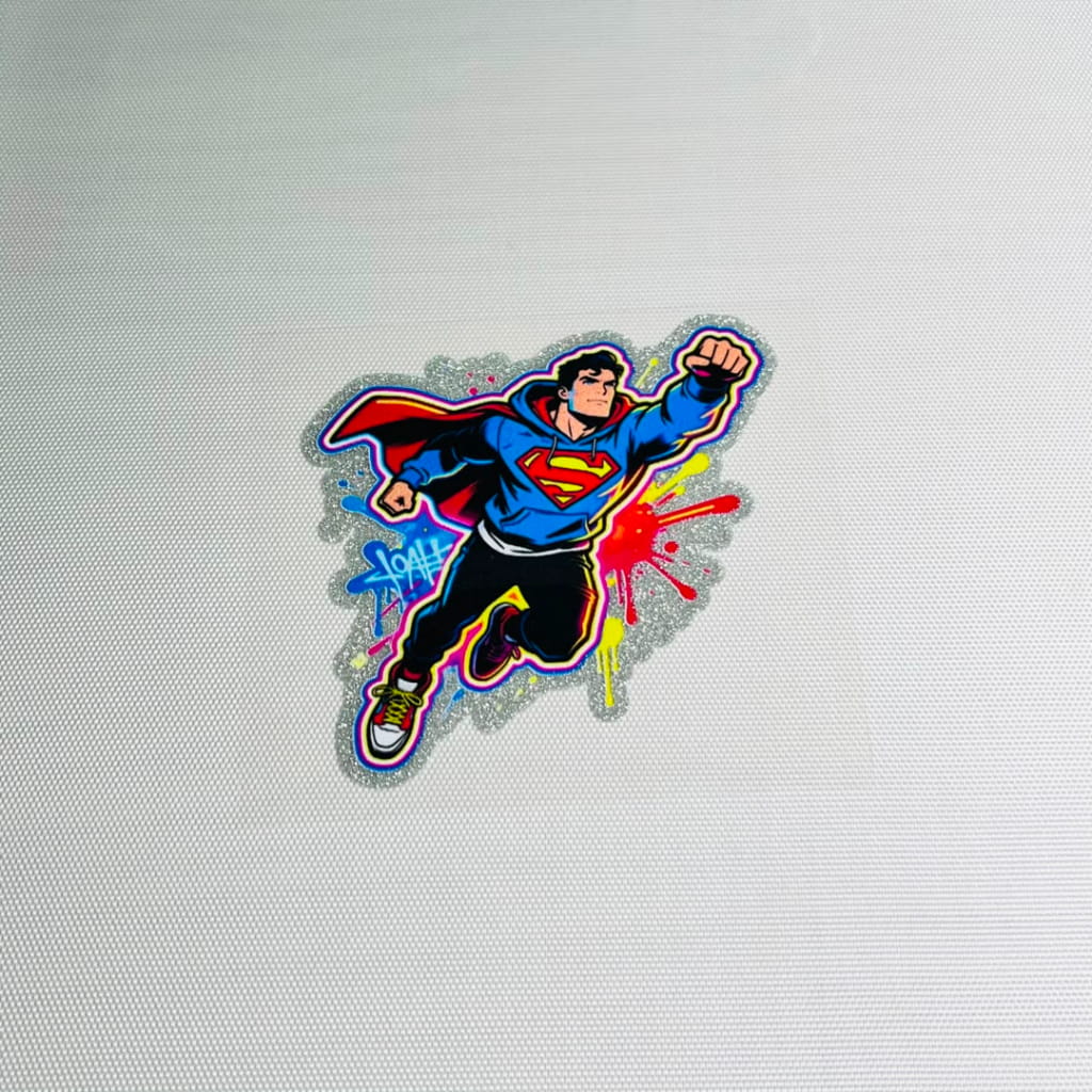 4inch Decals Shiny Glitter Cup Wraps, Water Proof, Cartoon ,Hero, Superman , Superhero