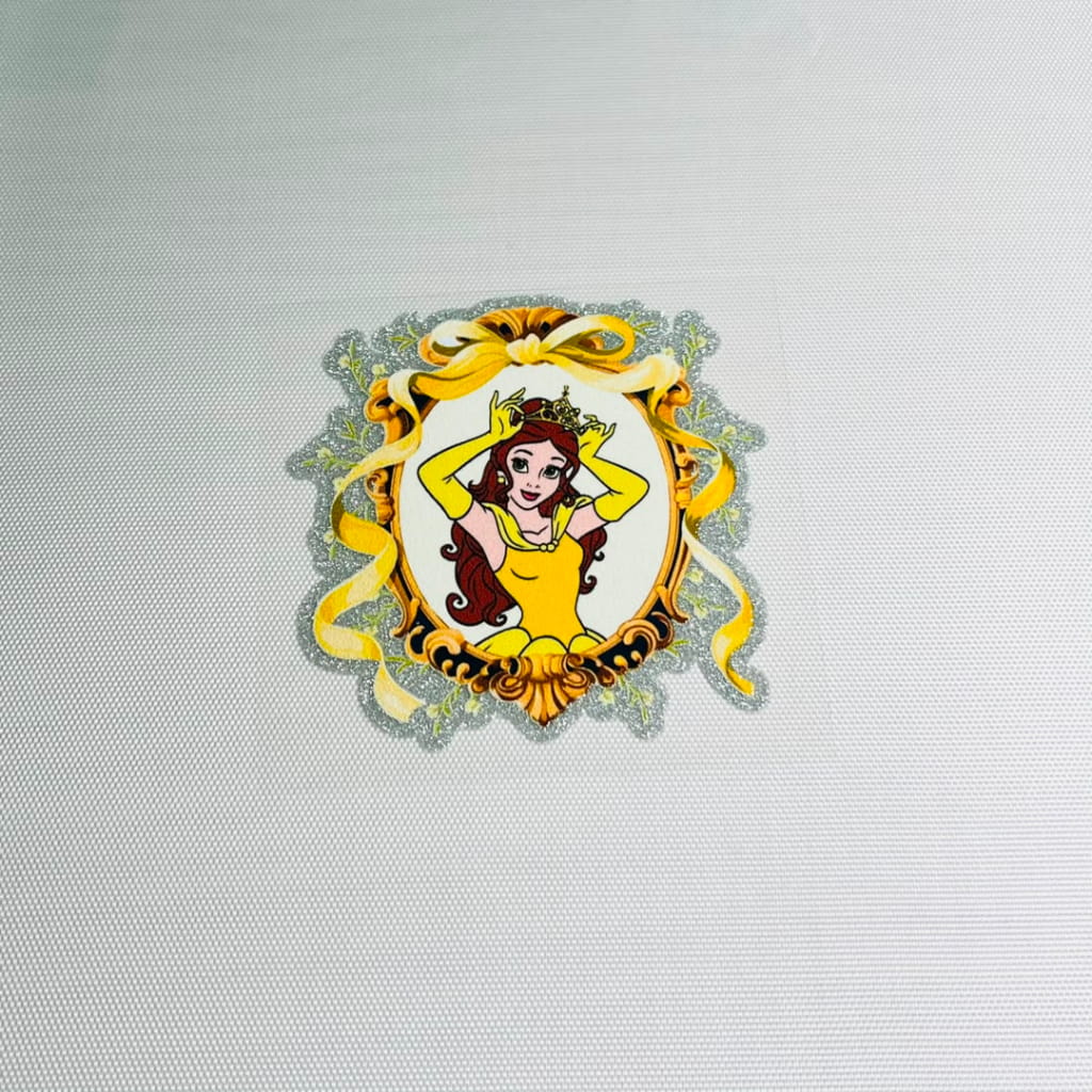 4inch Decals Shiny Glitter Cup Wraps, Water Proof,Cartoon ,Princess,Belle ,The Beauty and Beast