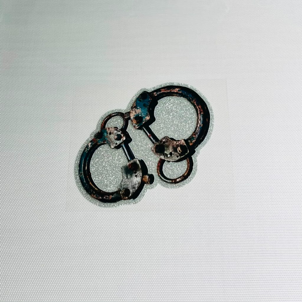 4inch Decals Shiny Glitter Cup Wraps, Water Proof, Handcuffs