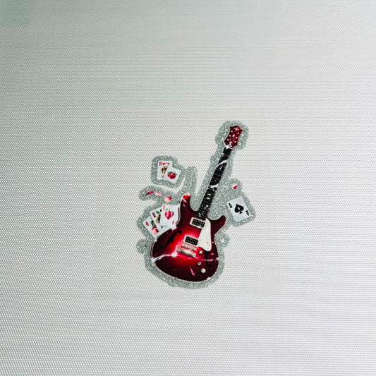4inch Decals Shiny Glitter Cup Wraps, Water Proof, Violin