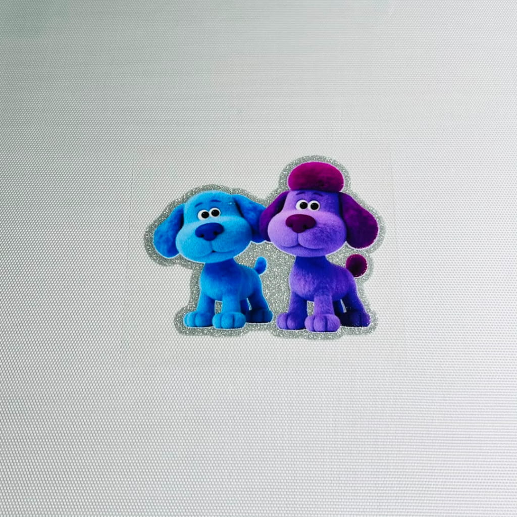 4inch Decals Shiny Glitter Cup Wraps, Water Proof, Cartoon, Blue's Clues