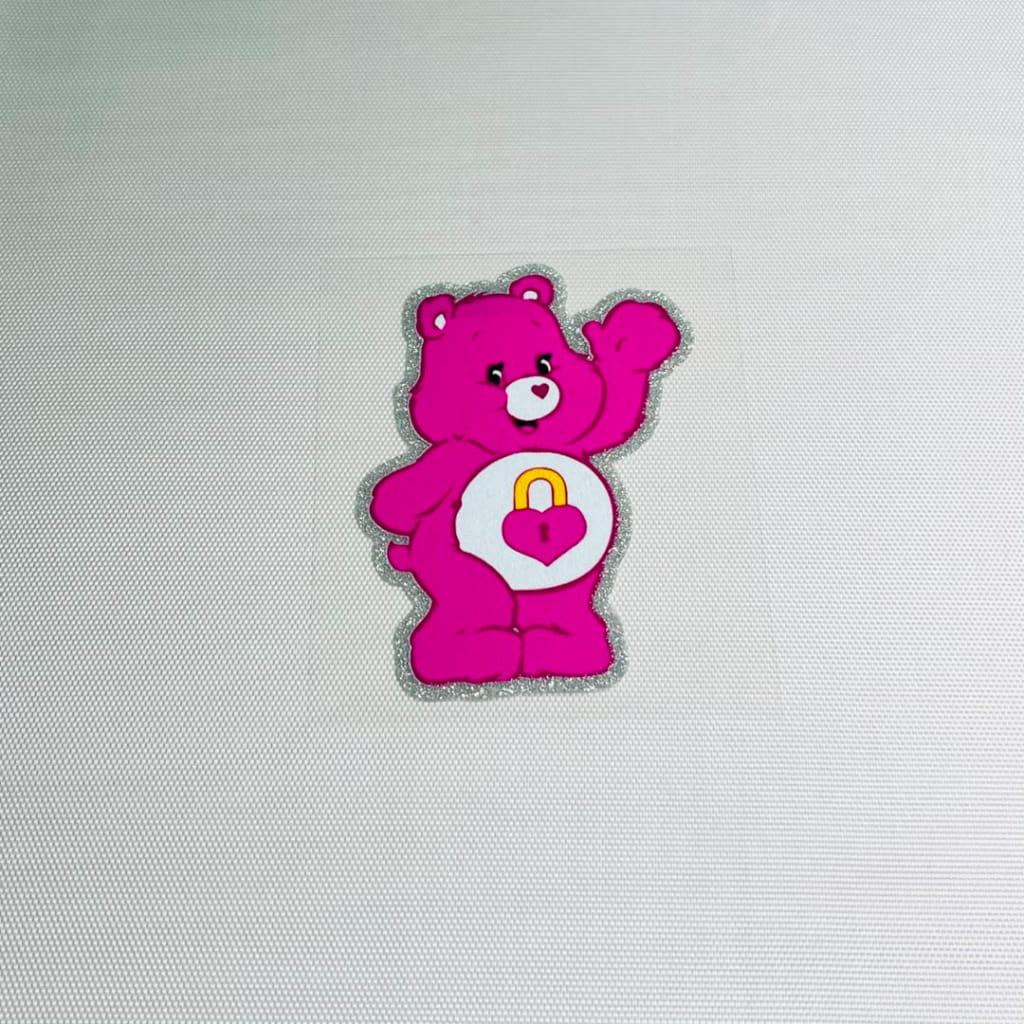 4inch Decals Shiny Glitter Cup Wraps, Water Proof, Cartoon ,Care Bear