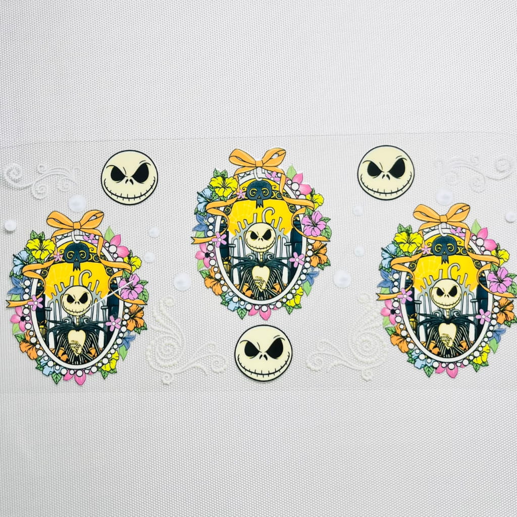 16oz UVDTF Cup Wraps,Halloween, Horroible, Jack And Sally