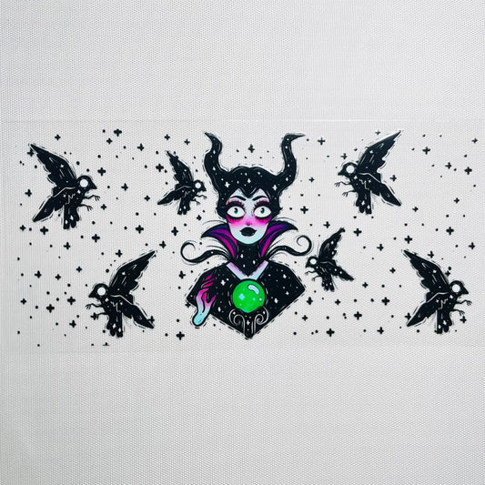 16oz UVDTF Cup Wraps,Halloween, Horroible ,Cartoon, Disney Villains ,Maleficent