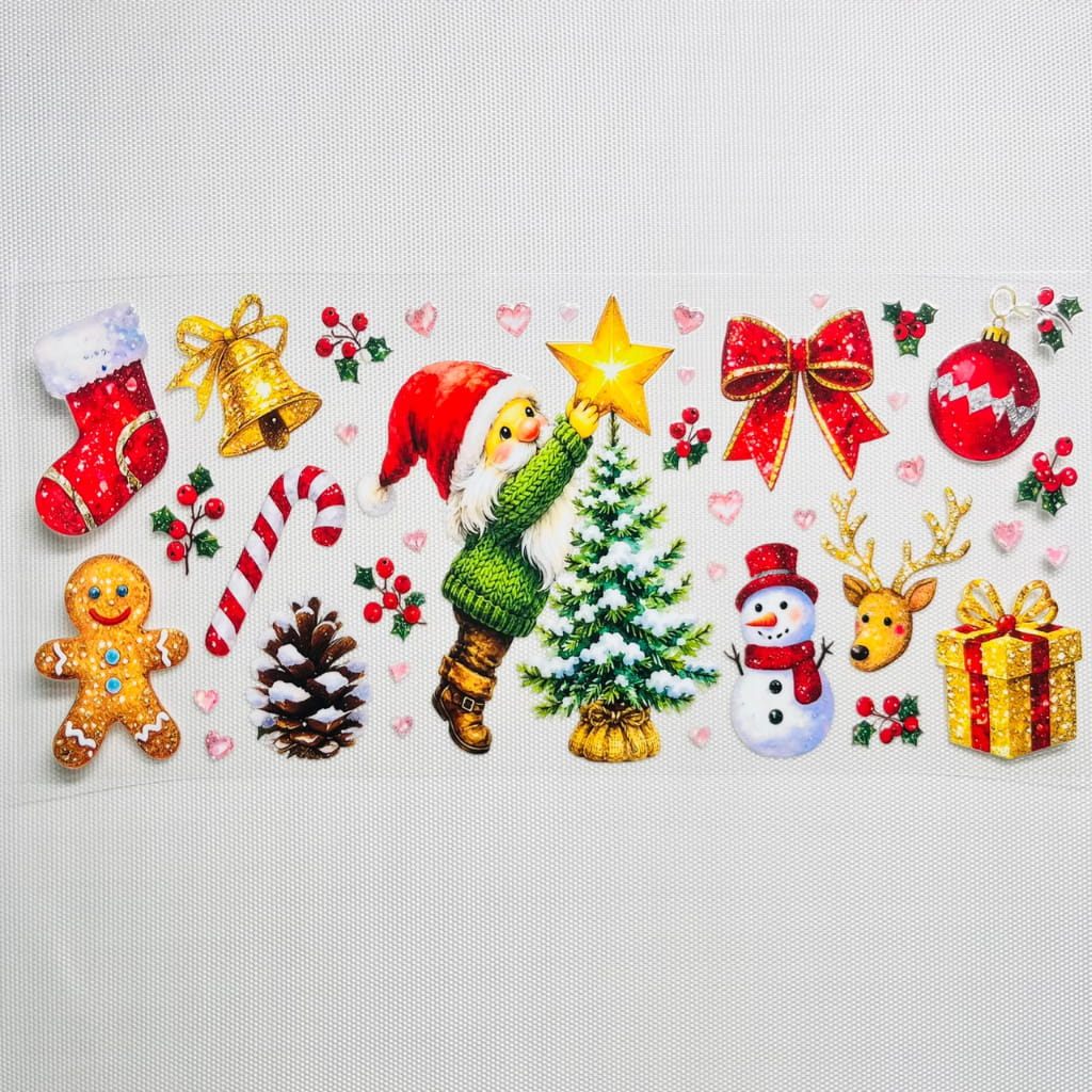 16oz UVDTF Cup Wraps, Christmas Vibes
