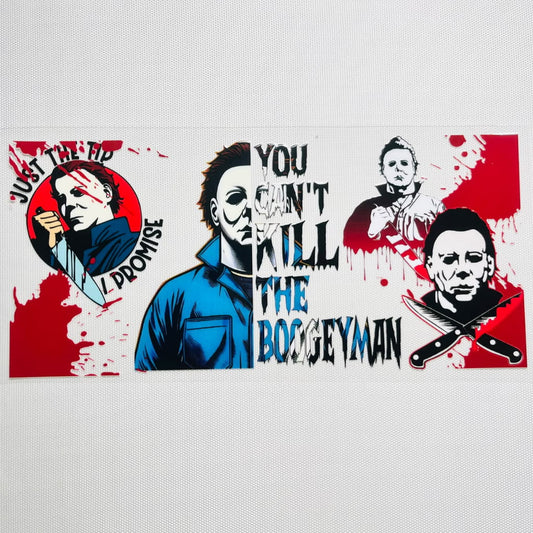 16oz UVDTF Cup Wraps,Halloween, Horroible, Spooky Vibes, Michael Myers
