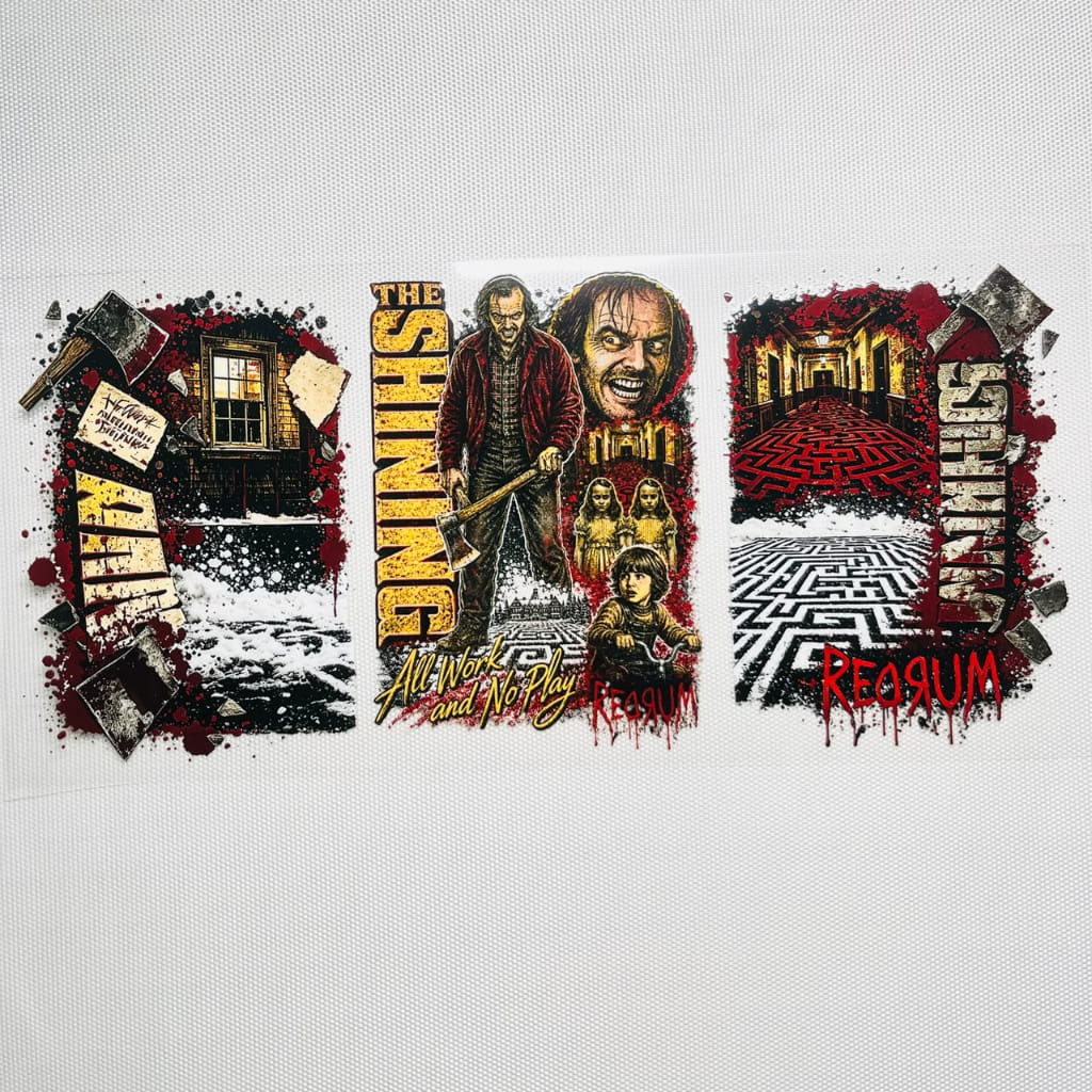 16oz UVDTF Cup Wraps,Halloween, Horroible, Spooky Vibes, The Shining ,Jack Torrance