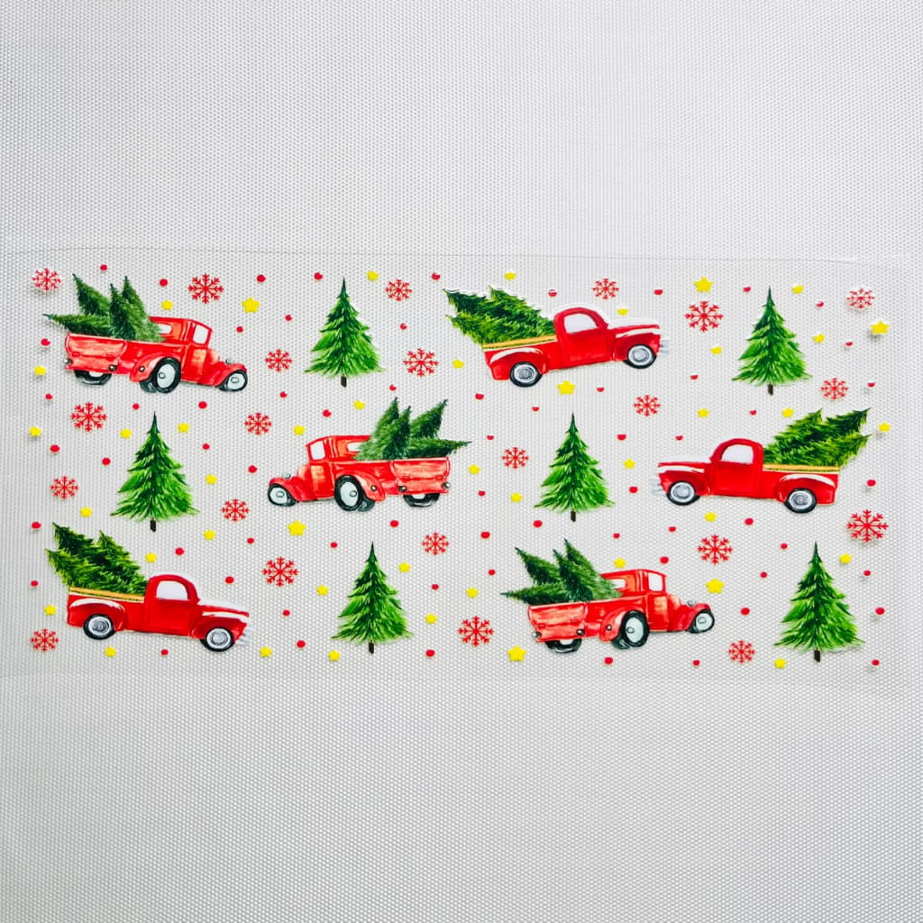 16oz UVDTF Cup Wraps, Christmas Vibes ,Christmas Tree ,Car