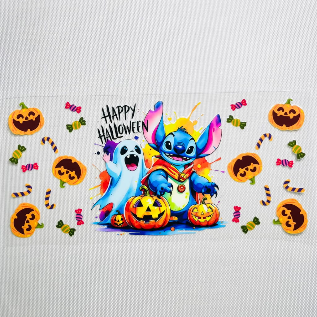 16oz UVDTF Cup Wraps,Halloween, Horroible ,Cartoon ,Stitch