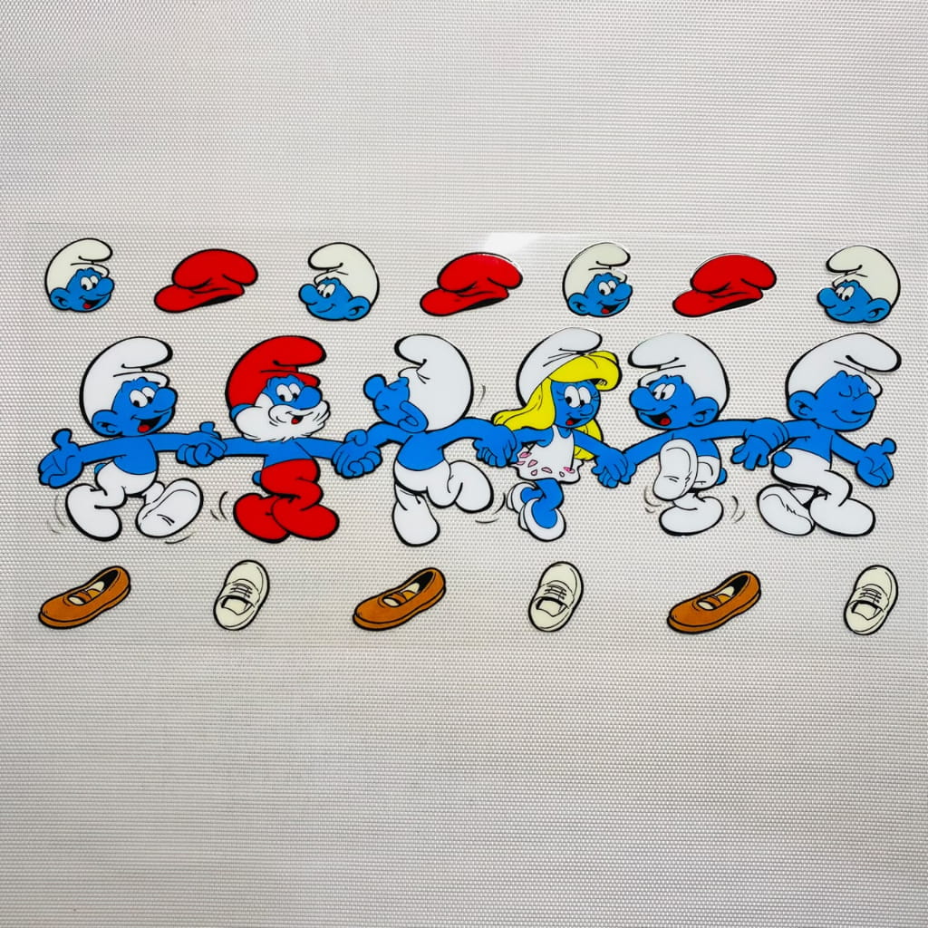 16oz UVDTF Cup Wraps, Cartoon ,The Smurfs