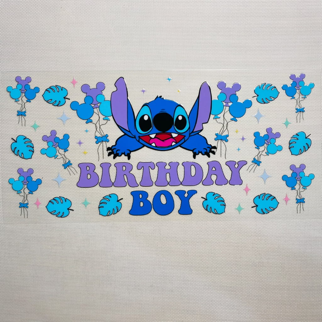 16oz UVDTF Cup Wraps, Cartoon , Stitch