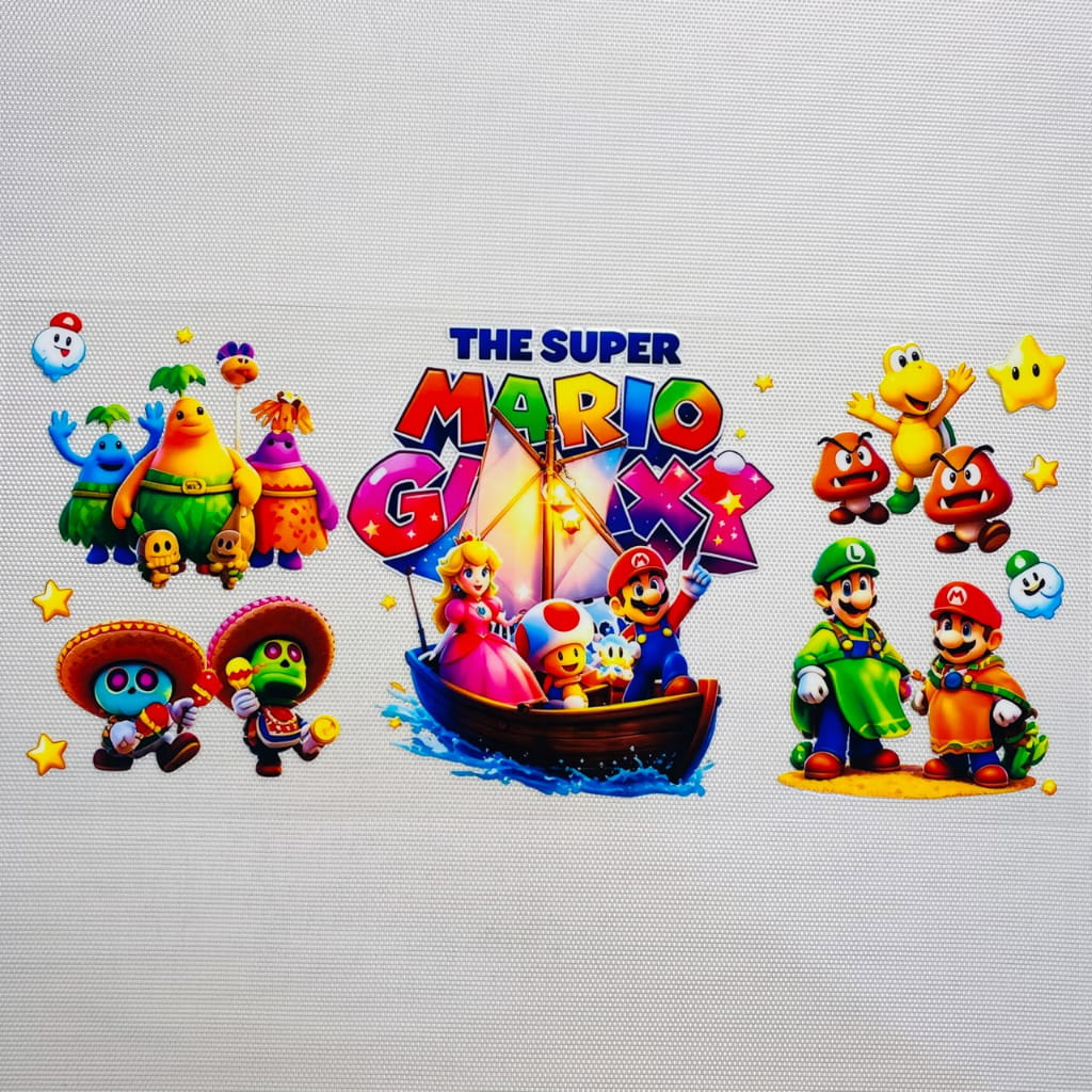 16oz UVDTF Cup Wraps ,Cartoon,Super Mario
