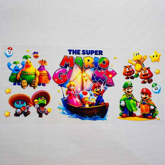 16oz UVDTF Cup Wraps ,Cartoon,Super Mario