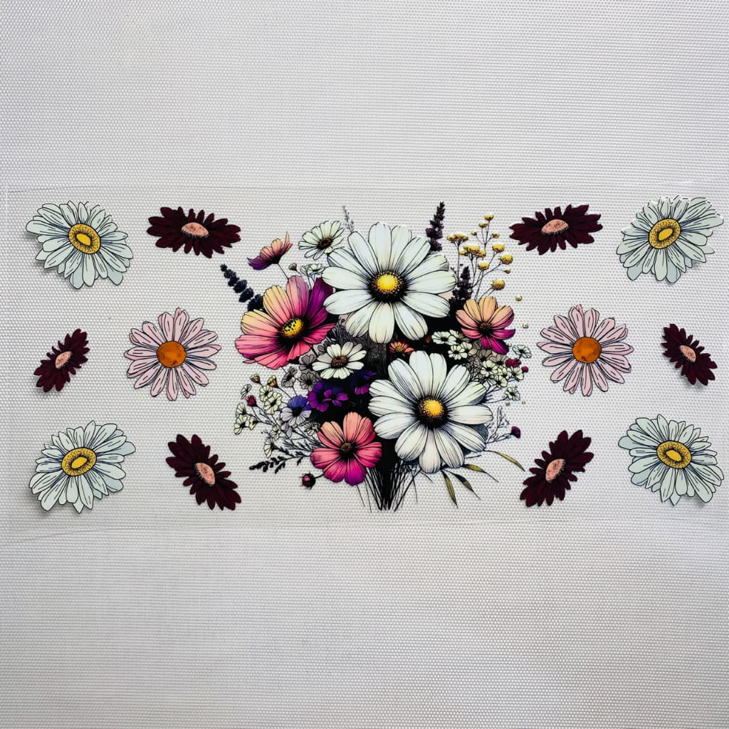16oz UVDTF Cup Wraps, Flower