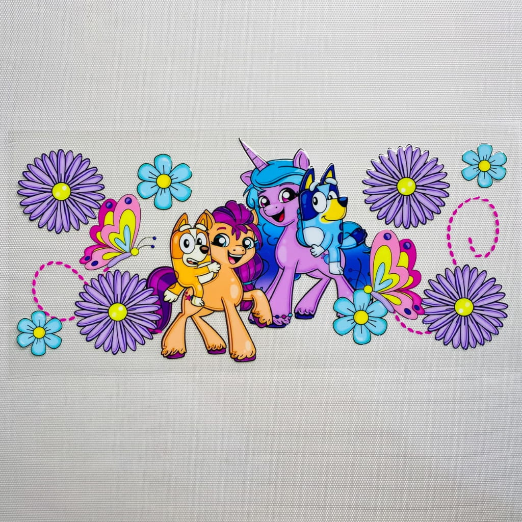 16oz UVDTF Cup Wraps, Cartoon, Little Pony