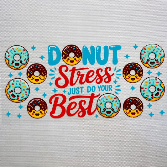 16oz UVDTF Cup Wraps, Food ,Donut