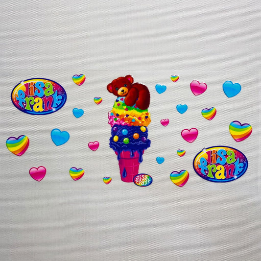 16oz UVDTF Cup Wraps, Cartoon , Lisa Frank
