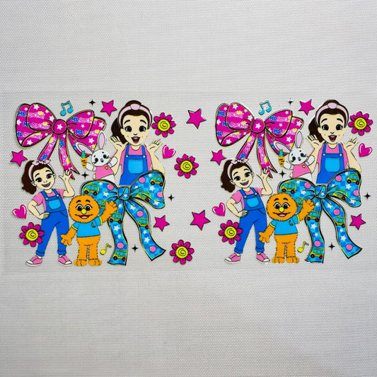 16oz UVDTF Cup Wraps, Cartoon ,Ms. Rachel