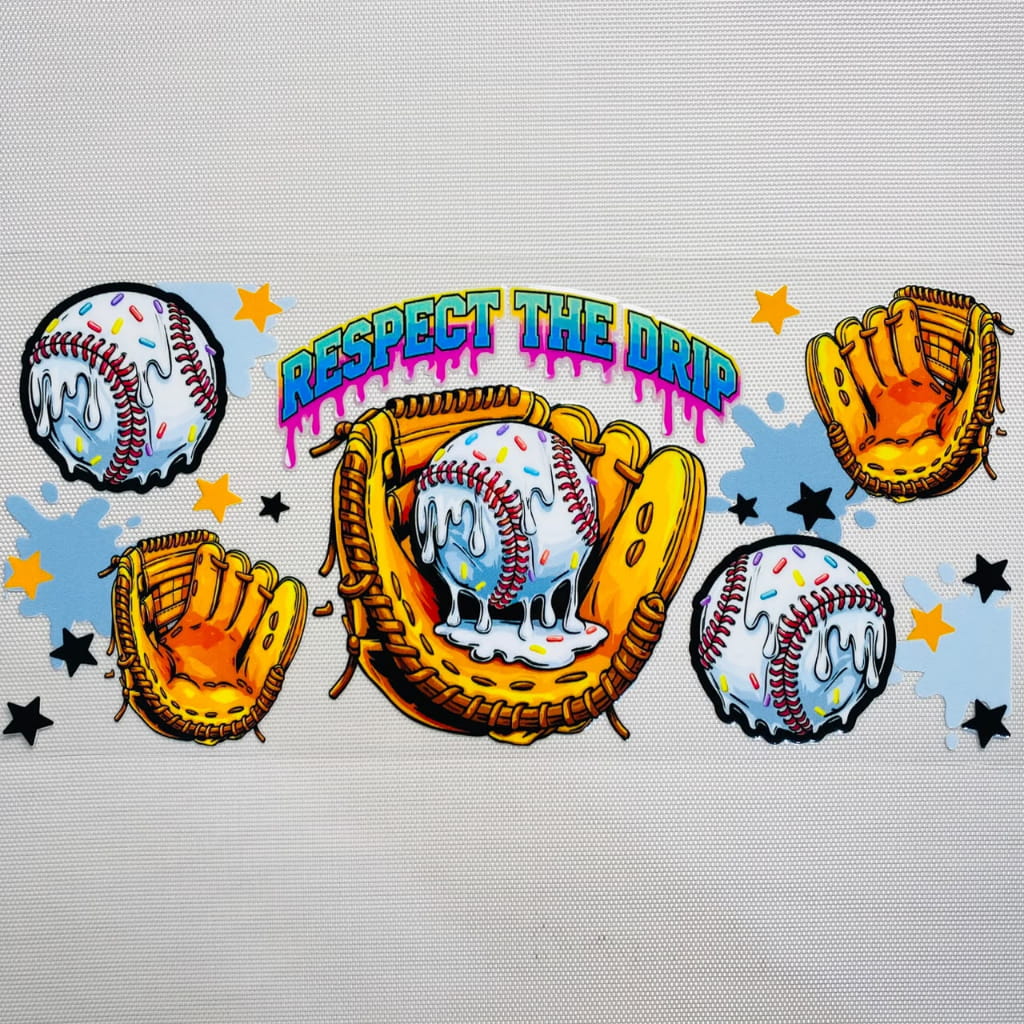 16oz UVDTF Cup Wraps,Sport,Baseball
