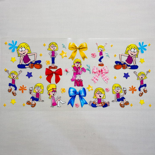 16oz UVDTF Cup Wraps, Cartoon, Lizzie