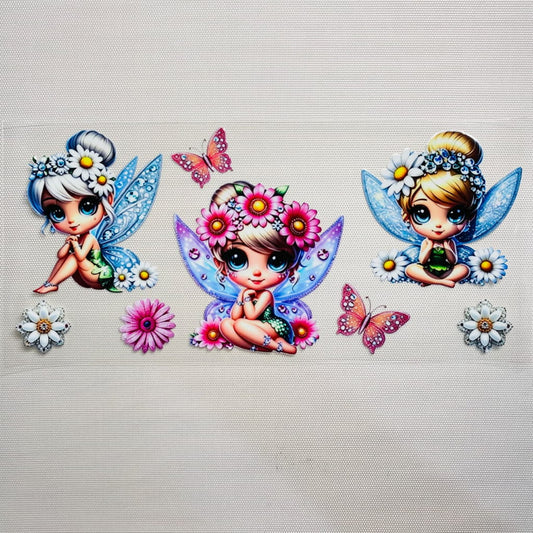 16oz UVDTF Cup Wraps, Cartoon , Princess , Tinker Bell